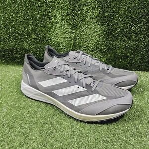 Adidas Adizero Adios 7 Gray Metallic Athletic‎ Running Sneakers Men Size 13